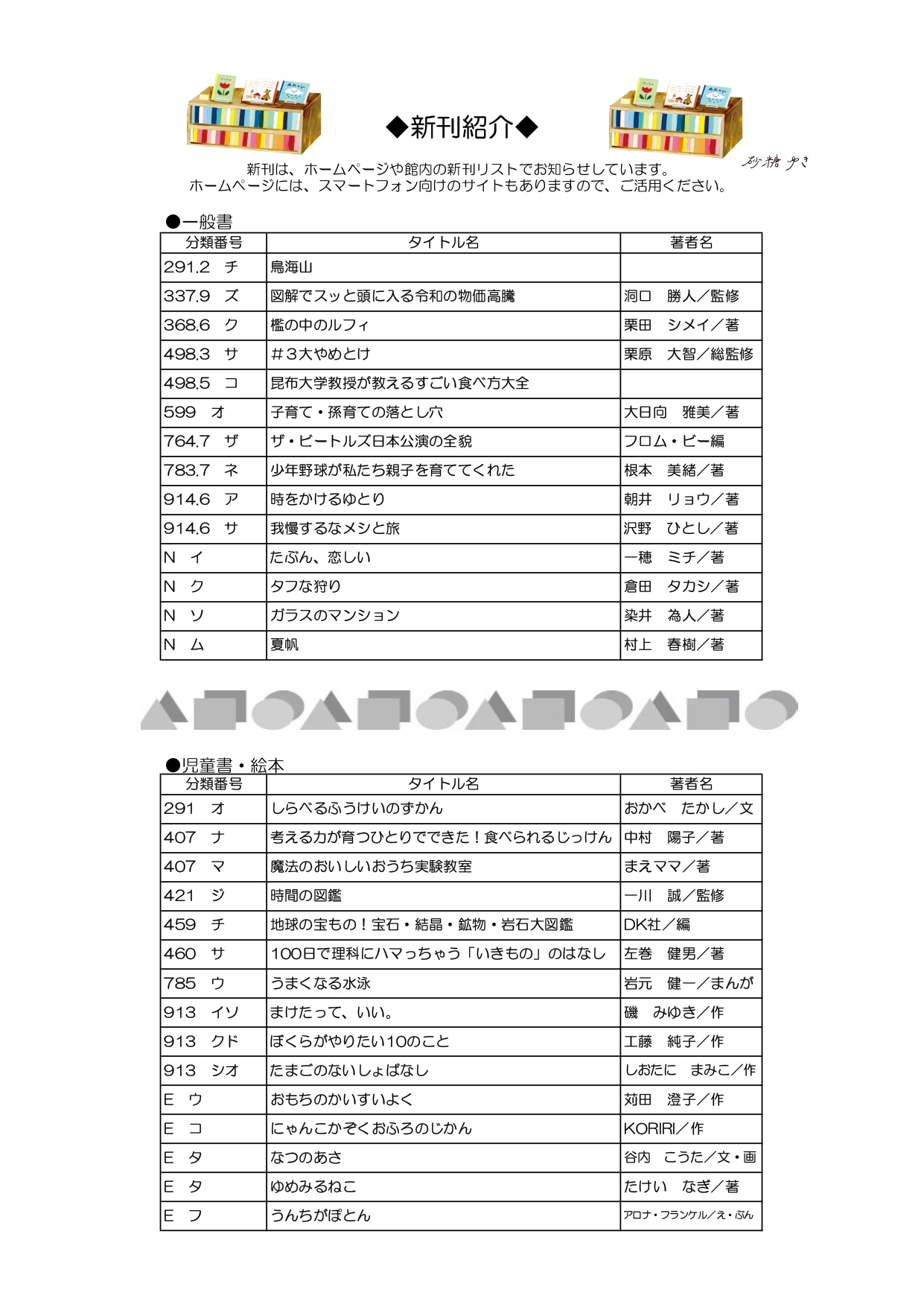 としょかんだより８月号（第373号）裏
