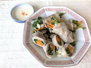 野菜の肉巻きセイロ蒸し