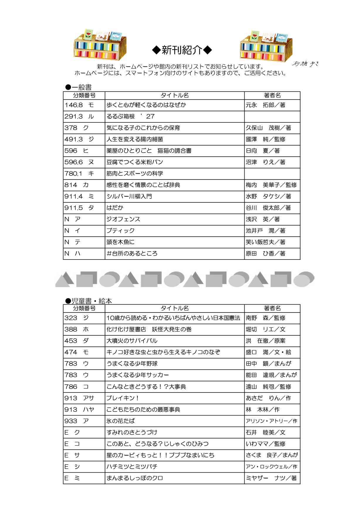 としょかんだより7月号（第372号）裏